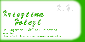 krisztina holczl business card